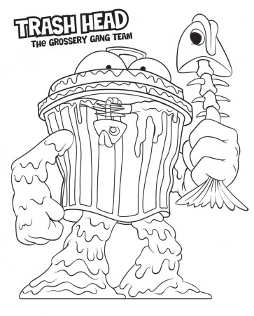 Angry Garbage Can Grossery Gang Coloring Page - Free Printable Coloring  Pages for Kids