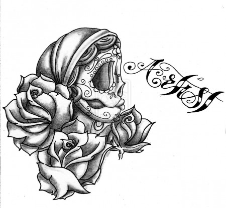 16 Pics of Rose And Skulls And Hearts Coloring Pages - Skull with ...