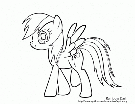 Rainbow Dash Coloring Page - Coloring Pages for Kids and for Adults
