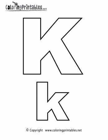 Alphabet Letter K Coloring Page - A Free English Coloring Printable
