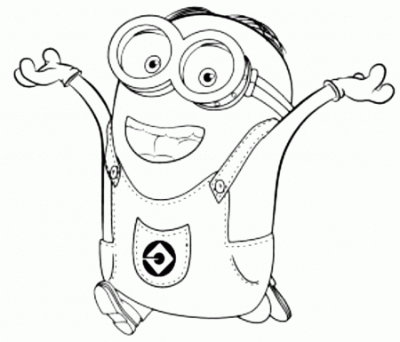 Despicable Me Coloring Pages Dave 9663, - Bestofcoloring.com