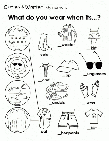 Weather Theme Coloring Pages And Printables For Preschool Weather ...