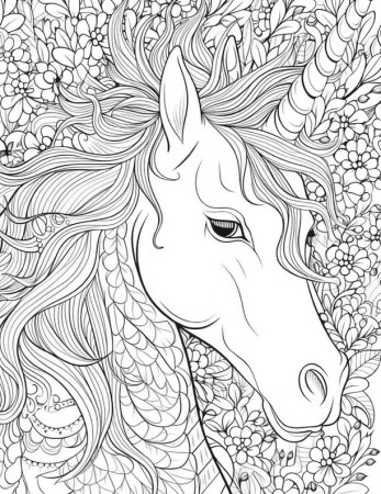 4 Unicorn Coloring Pages! - The Graphics Fairy
