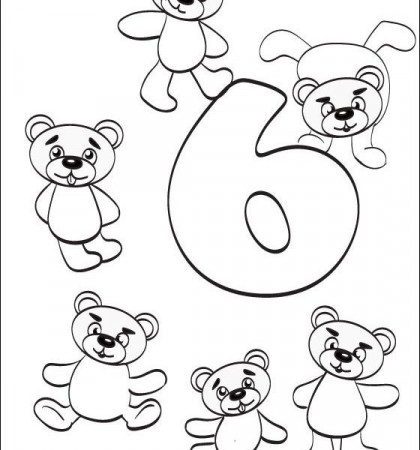 Coloring Pages | Number 6 Coloring Sheet