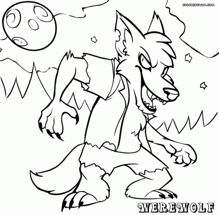 Werewolf Werewolf smiling to color coloring pages