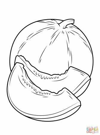 Melon coloring page | Free Printable Coloring Pages