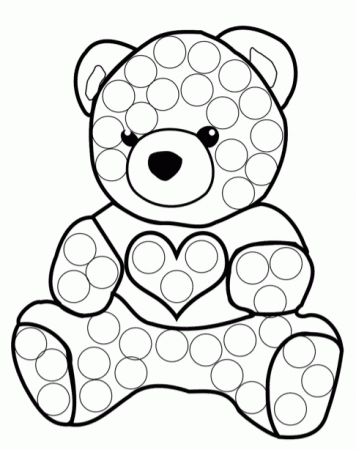 Free Valentine's Day Dot Marker Printables (Do-a-Dot Markers Activity) -
