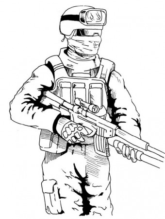 Call of Duty 5 Coloring Page - Free Printable Coloring Pages for Kids