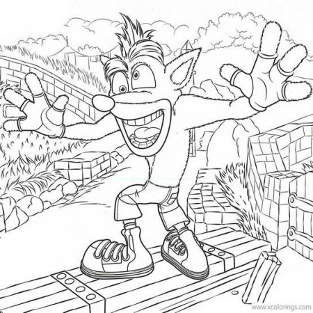 Video Game Crash Bandicoot Coloring Pages - XColorings.com