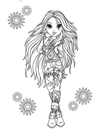 Avery The Rock Star In Moxie Girlz Coloring Pages : Bulk Color