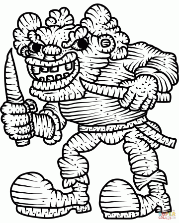 Evil Clown coloring page | Free Printable Coloring Pages