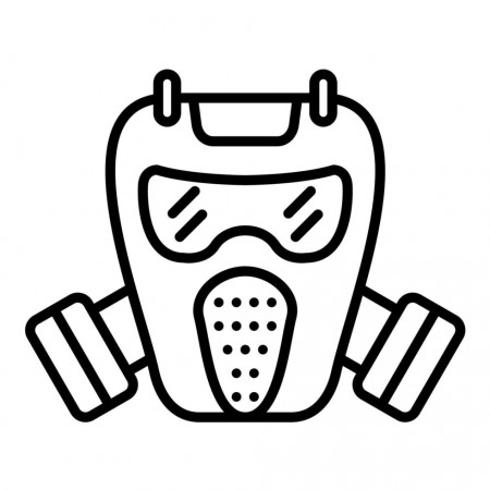 Gas Mask Line Icon 8280318 Vector Art at Vecteezy