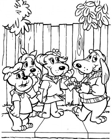 Drawing 5 from Pound Puppies coloring page