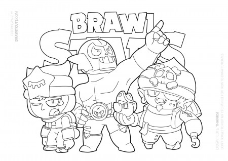Pirate, Sandy and El Rudo | Brawl Stars coloring page ...