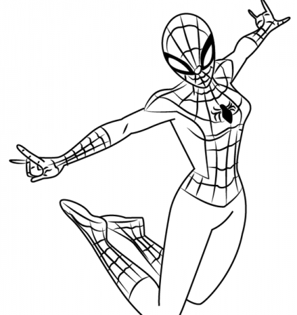 Spider Girl Coloring Pages at GetDrawings.com | Free for ...