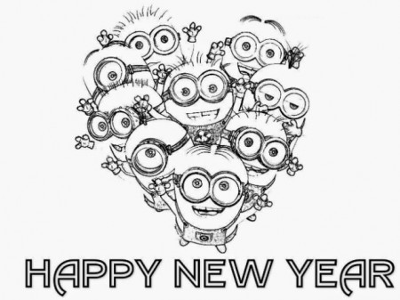 Images of Happy New Year 2020 Coloring Pages Cards Free ...