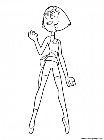 Steven Universe Pearl Cartoon Coloring Pages Printable