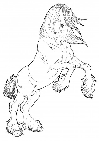 Pin by Leah Reed on My works XD | Horse coloring pages ...