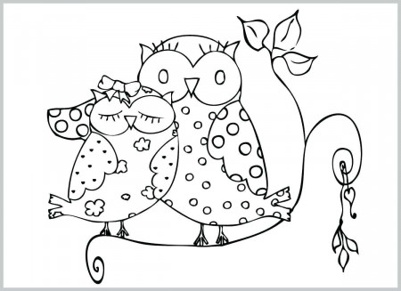 Coloring Pages : Cute Owl Coloringages Great Color Bros Of ...