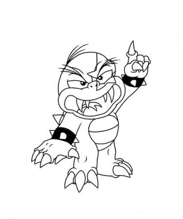 Lemmy Koopa - Free Colouring Pages