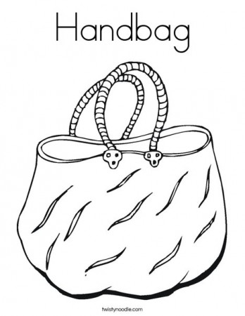 Handbag Coloring Page - Twisty Noodle