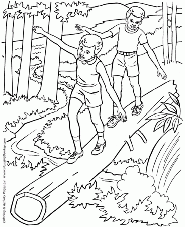 Summer Season Coloring page | Nature hikes | Coloring pages nature ...