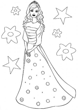 Barbie Doll the Princess Charm School Coloring Page | Barbie ...