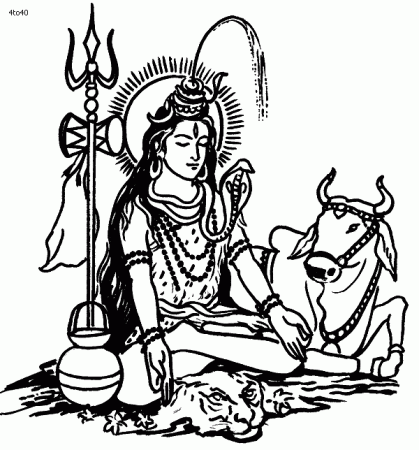 Lord Shiva Coloring Pages | Lord shiva, Shiva, Hindu gods