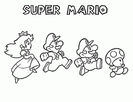 super mario coloring pages | Only Coloring Pages