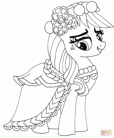 My Little Pony Applejack coloring page | Free Printable Coloring Pages