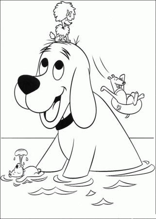 Coloring Page Of Clifford The Big Red Dog