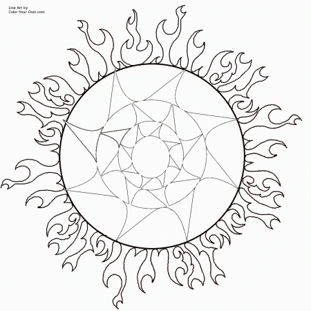 6 Best Images of Printable Adult Coloring Pages Sun - Psychedelic ...