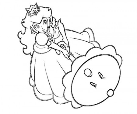 Mario And Princess Peach - Coloring Pages for Kids and for Adults