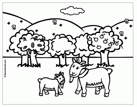 Nanny Goat Coloring Page