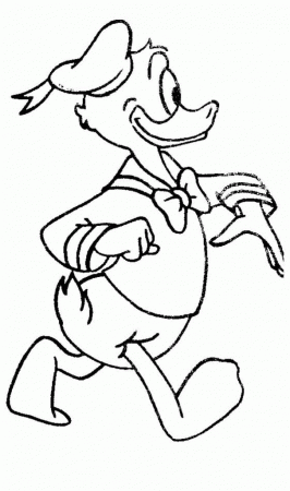 Easy Donald Duck Coloring Pages For Kids - deColoring