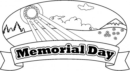 Printable The Kids Happy Memorial Day Coloring Page - Event 