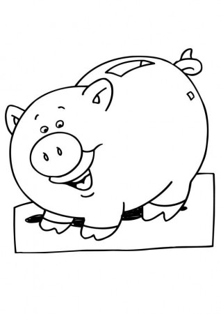 Coloring page piggy bank - img 6547.