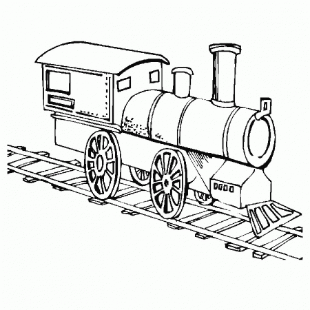 Train Coloring Page | Screenfonds