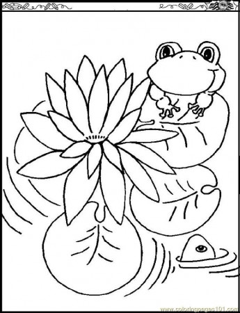 Free Printable Lily Pad Coloring Pages For Kids