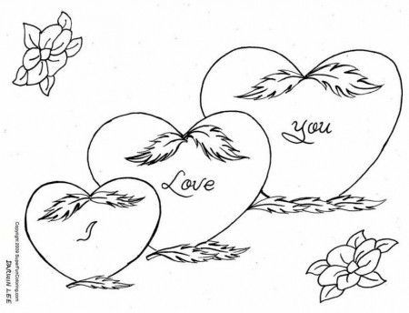 Hearts Coloring Pages 23354 Label Angel Hearts Coloring Pages 