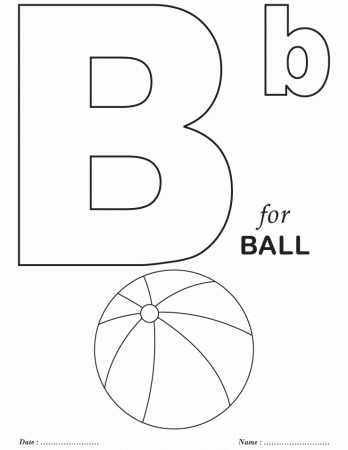 alphabate b Colouring Pages