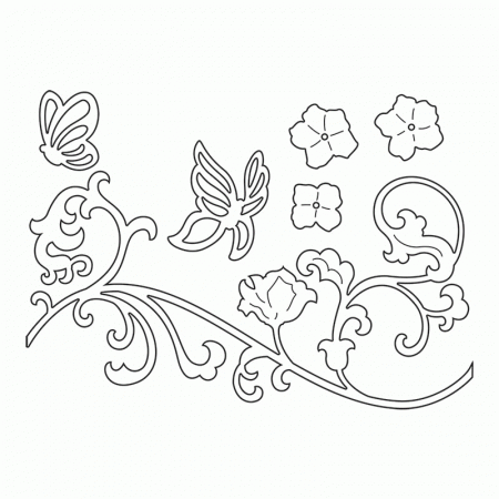 658944 Sizzix Thinlits Die Set 6PK - Butterflies Flower Vine by 