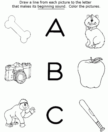 Preschool activity - Letters ABC