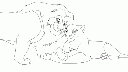 Lion King Mufasa and Sarabi Lineart by LokiTheDemon on deviantART