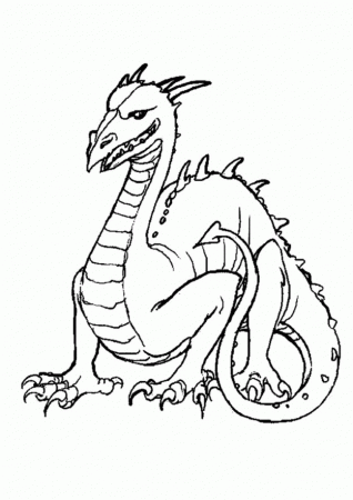 horror dragon coloring pages for preschoolers - Coloring Point