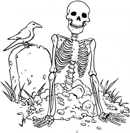 Zombie Skull Coloring Pages - Halloween Cartoon Coloring Pages 