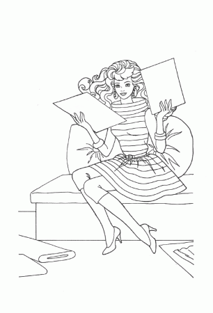 barbie fashion coloring pages | Coloring Pages