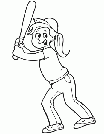 Baseball Coloring Pages For Kids - KidsColoringSource.