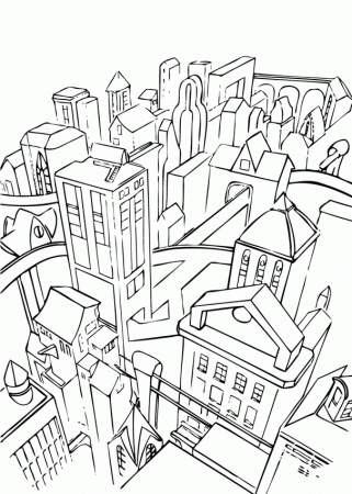 BATMAN coloring pages - Gotham city