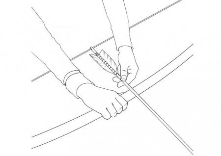 Coloring page loading a bow - img 9466.